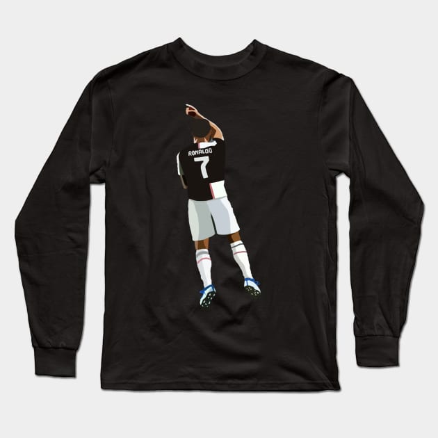 Juventus' Cristiano Ronaldo Long Sleeve T-Shirt by Webbed Toe Design's